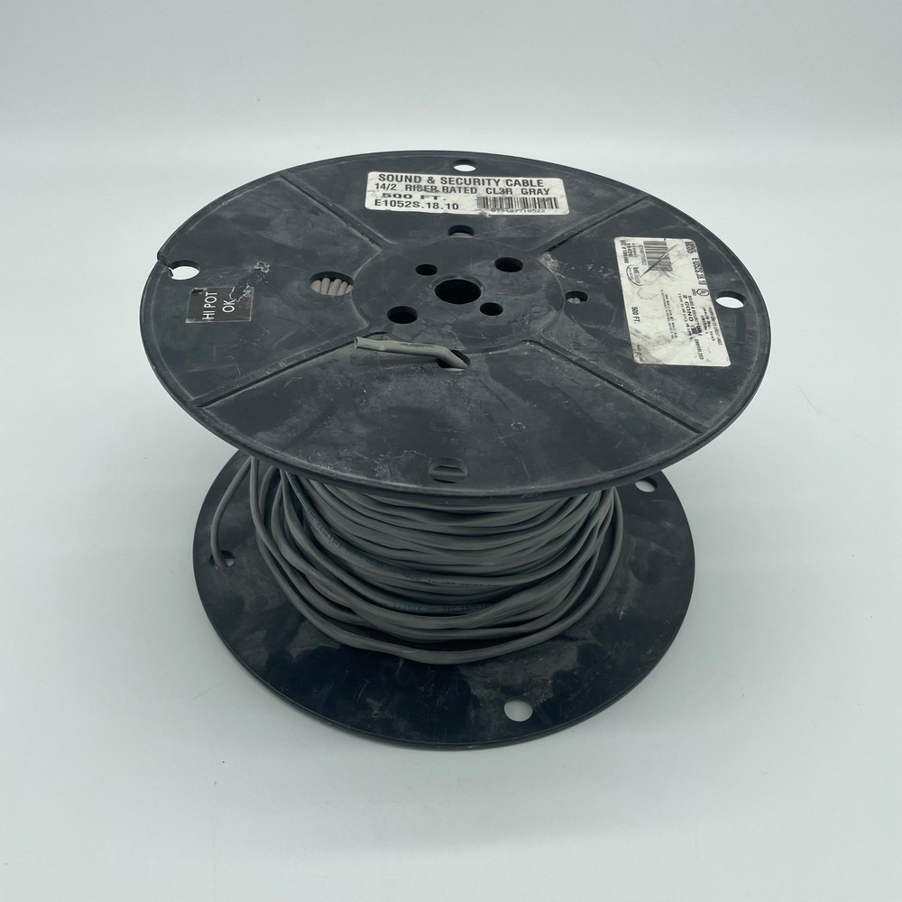 Carol Brand 14/2 Sound Security Cable Riser Rated CL3R Gray E1052S.18.10 Spool